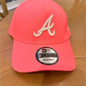 New Era Coral Pink Atlanta 'A' Adjustable Baseball Cap